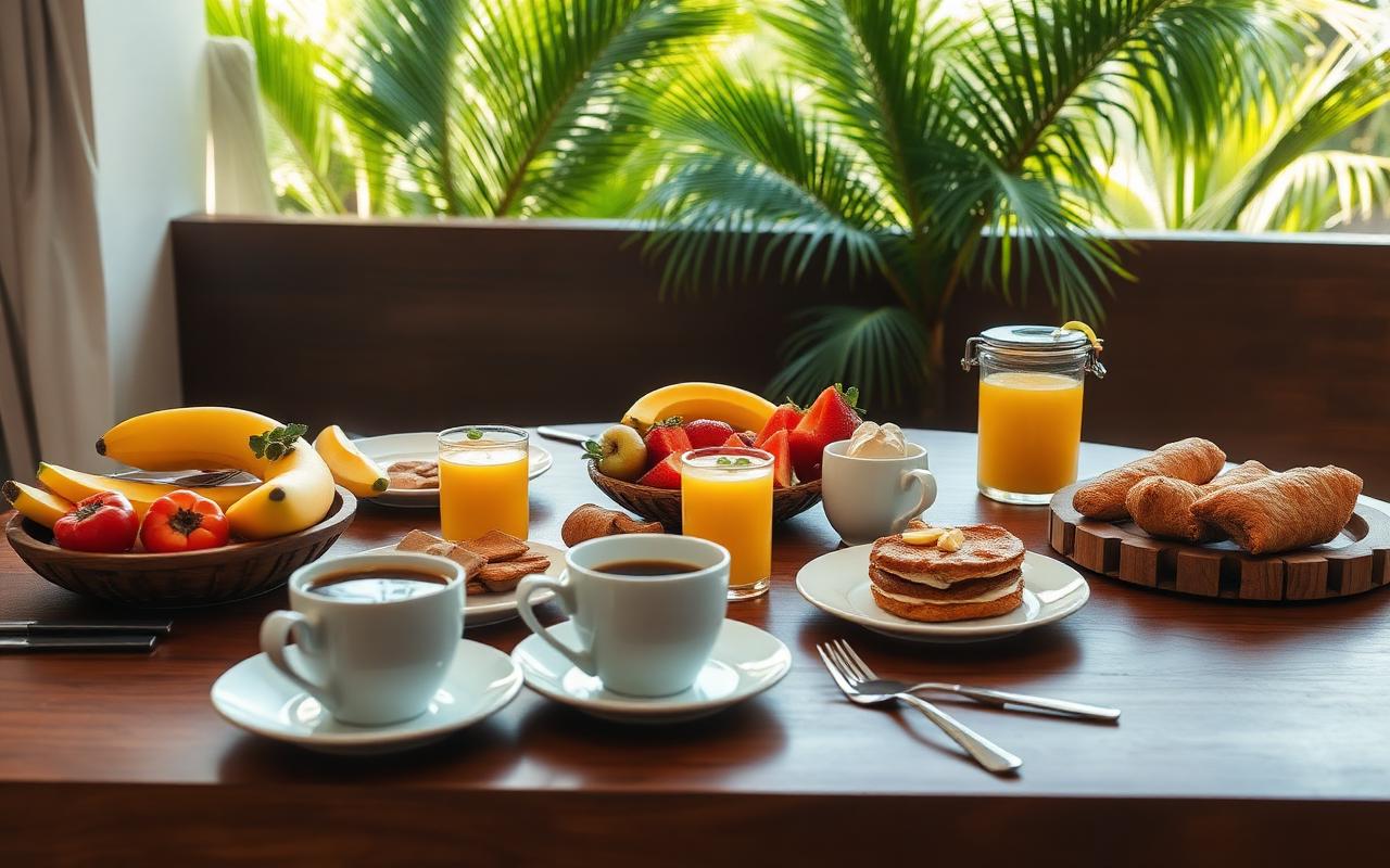 Breakfast served on the terrace, included with every Journey